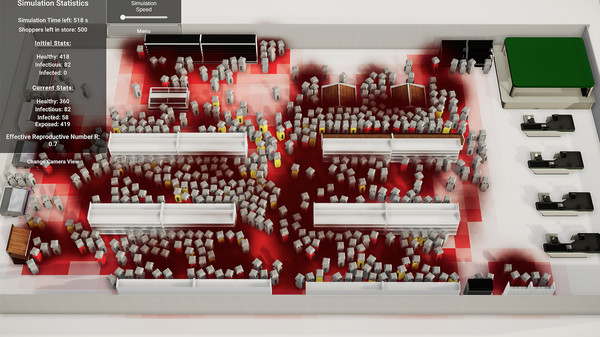 Скриншот из COVID Simulation