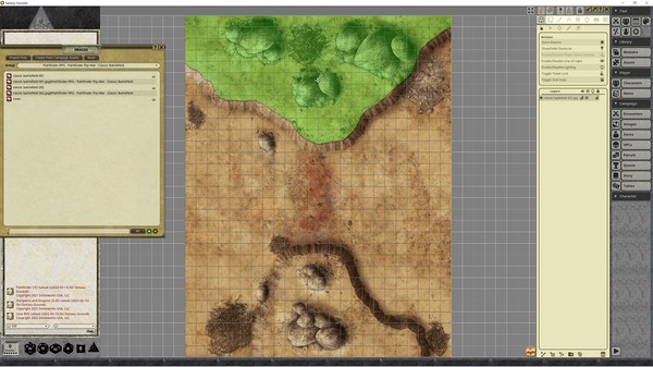 Fantasy Grounds - Pathfinder RPG - Pathfinder Flip-Mat - Classic Battlefield