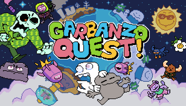 Imagen de la cápsula de "Garbanzo Quest" que utilizó RoboStreamer para las transmisiones en Steam