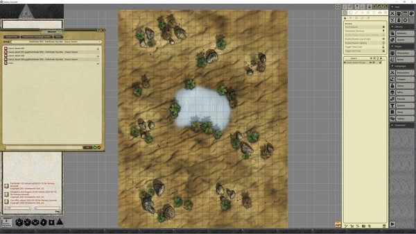 Fantasy Grounds - Pathfinder RPG - Pathfinder Flip-Mat - Classic Desert