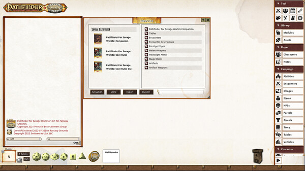 Fantasy Grounds - Pathfinder(R) for Savage Worlds Companion Fantasy Grounds - Pathfinder(R) for Savage Worlds Companion