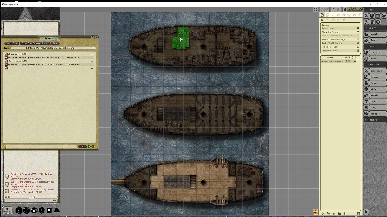 Fantasy Grounds - Pathfinder RPG - Pathfinder Flip-Map - Classic Pirate Ship Featured Screenshot #1