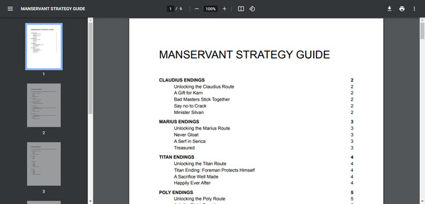 ManServant - Strategy Guide