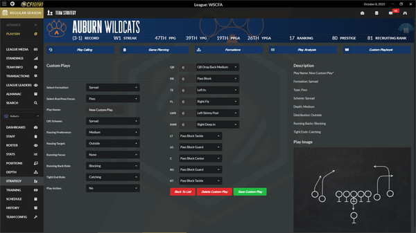 Скриншот из Draft Day Sports: College Football 2023