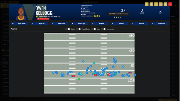 Скриншот из Draft Day Sports: College Football 2023