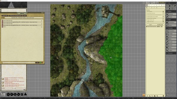 Fantasy Grounds - Pathfinder RPG - Pathfinder Flip-Mat - Classic Deep Forest