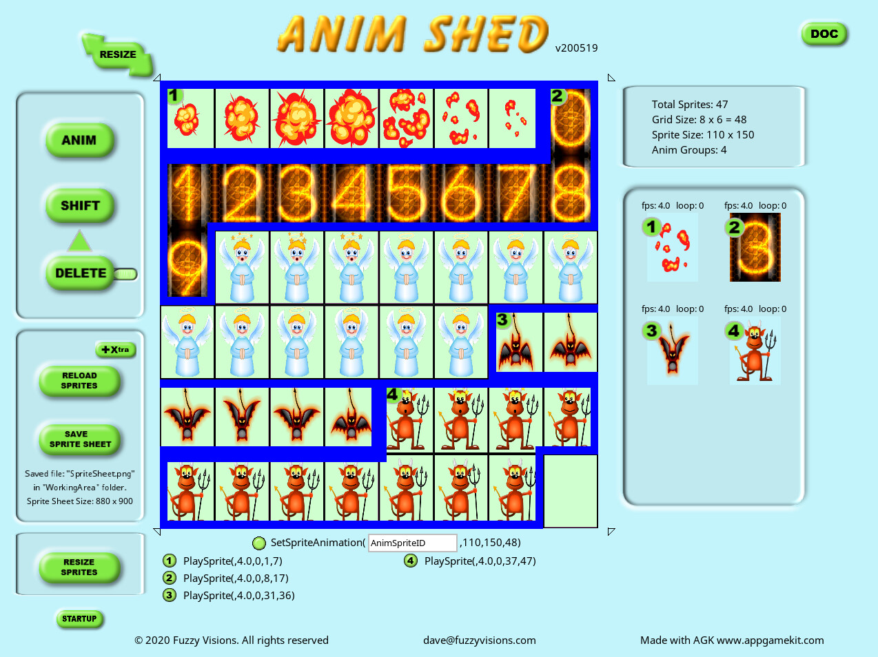 AppGameKit Studio - The Animation Sheet Editor #0