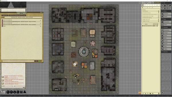 Fantasy Grounds - Pathfinder RPG - Pathfinder Flip-Mat - Classic City Market