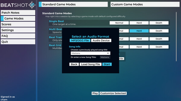 BeatShot game for Linux 1
