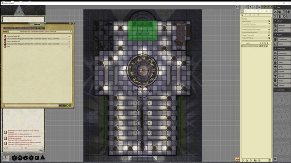 Fantasy Grounds - Pathfinder RPG - Pathfinder Flip-Mat - Classic Cathedral