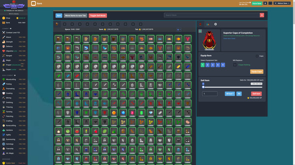 Скриншот из Melvor Idle: NOT USED