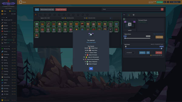Скриншот из Melvor Idle: NOT USED
