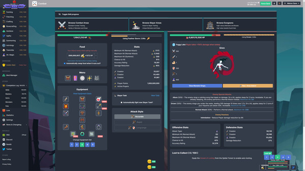 Скриншот из Melvor Idle: NOT USED