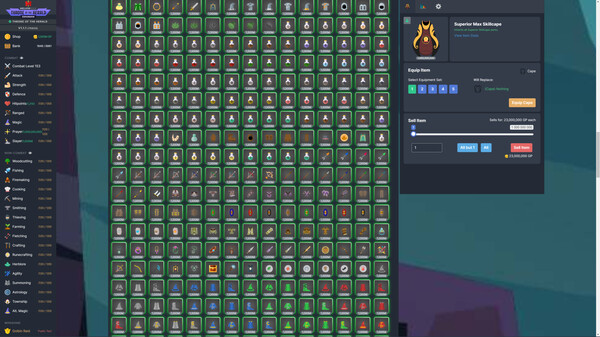 Скриншот из Melvor Idle: NOT USED