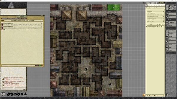 Fantasy Grounds - Pathfinder RPG - Pathfinder Flip-Mat - Classic Slum Quarter