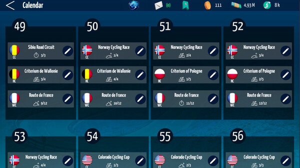 Скриншот из Live Cycling Manager 2022
