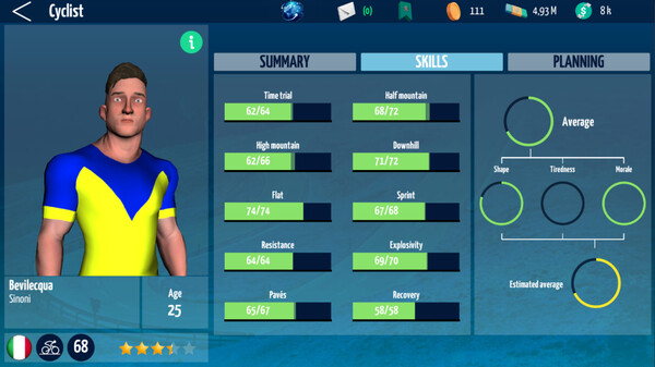 Скриншот из Live Cycling Manager 2022