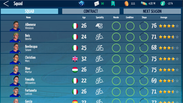 Скриншот из Live Cycling Manager 2022