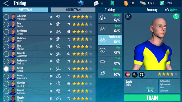 Скриншот из Live Cycling Manager 2022