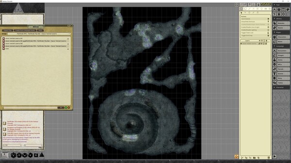 Fantasy Grounds - Pathfinder RPG - Pathfinder Flip-Mat - Classic Twisted Caverns