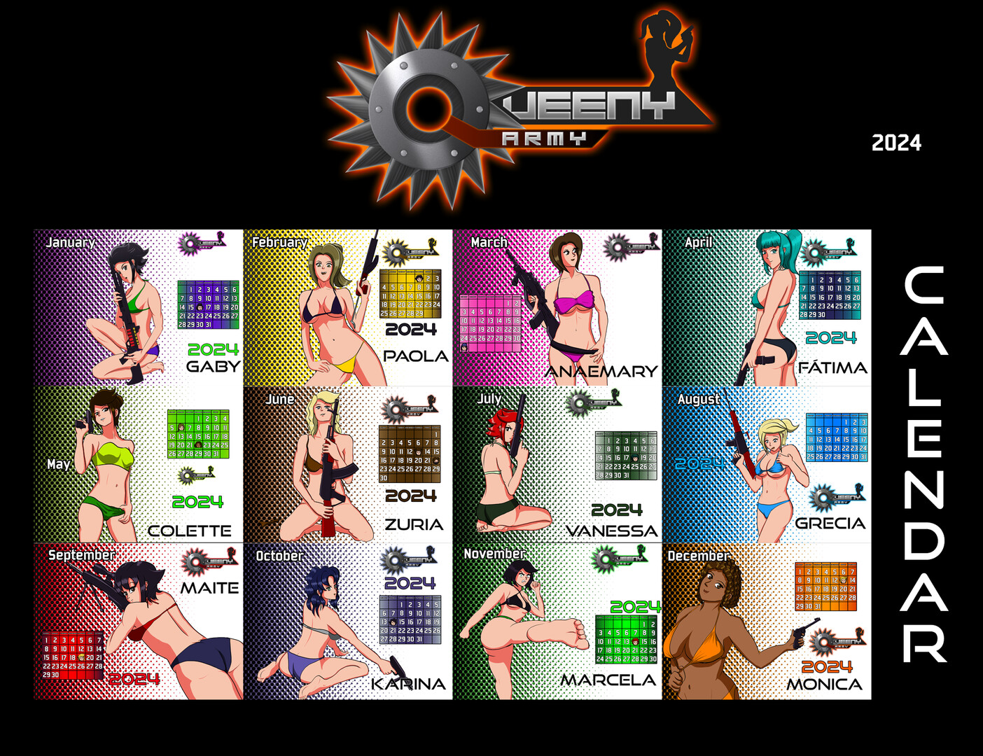Queeny Army Calendar (Updatable) #2