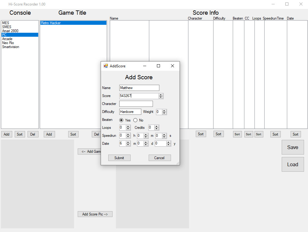 Hi-Score Recorder #3