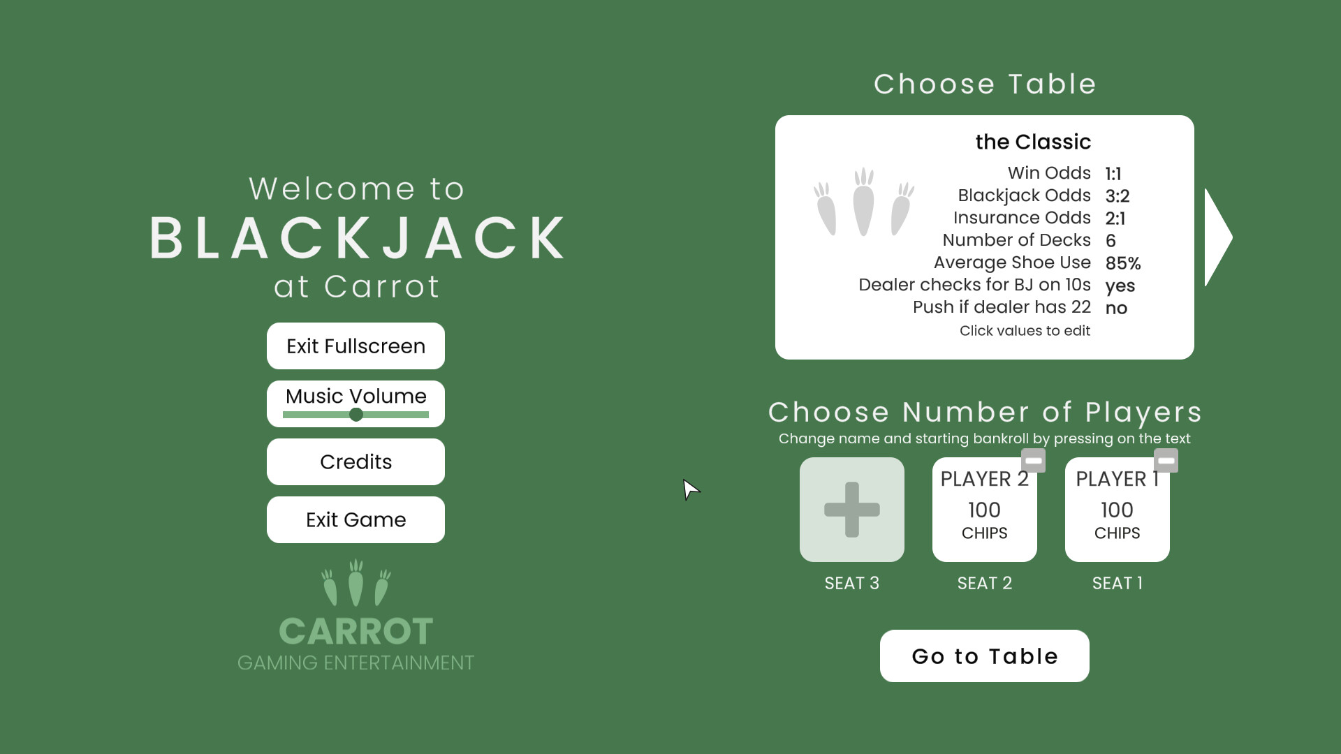 Blackjack at Carrot #7