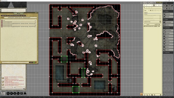 Fantasy Grounds - Pathfinder RPG - Pathfinder Flip-Mat - Shattered Dungeon