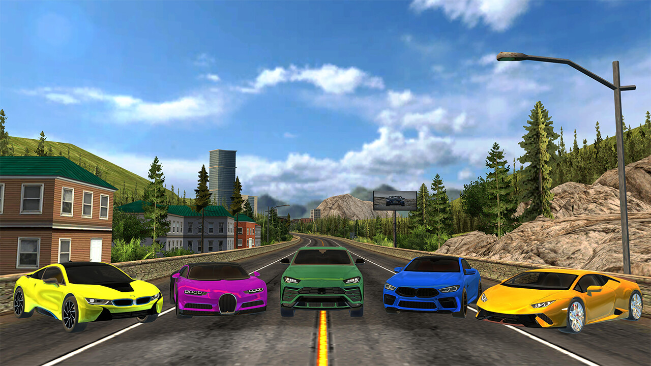 Premium Vector  Race cars driving road online platform video game