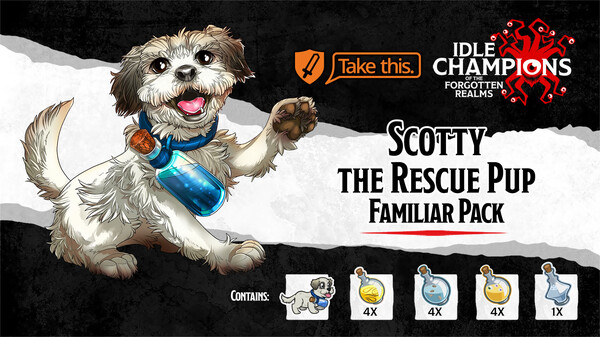 Idle Champions - Scotty the Rescue Pup Familiar Pack