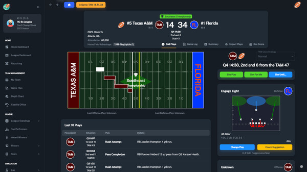 Football Coach: College Dynastyfor windows and Linux 1