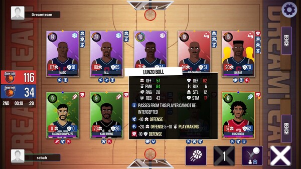 Screenshot of Basketball DreamTeam