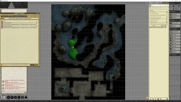 Fantasy Grounds - Pathfinder RPG - Pathfinder Flip-Mat - Flooded Dungeon Fantasy Grounds - Pathfinder RPG - Pathfinder Flip-Mat - Flooded Dungeon
