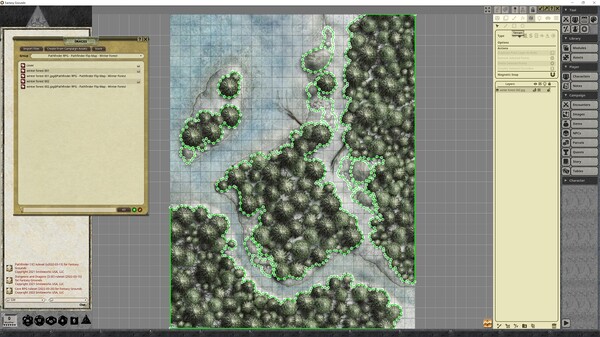 Fantasy Grounds - Pathfinder RPG - Pathfinder Flip-Mat - Winter Forest Fantasy Grounds - Pathfinder RPG - Pathfinder Flip-Mat - Winter Forest