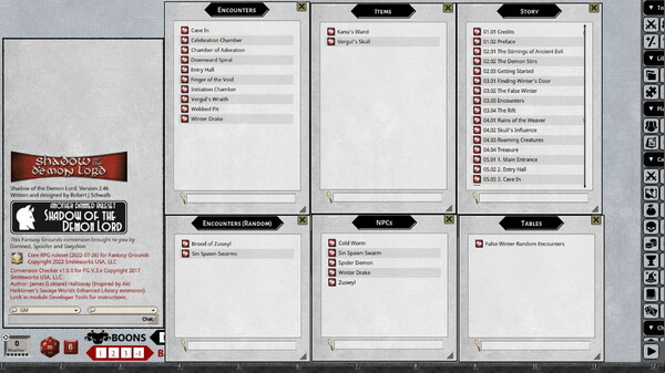 Fantasy Grounds - Shadow of the Demon Lord Adventure Pack 3 Fantasy Grounds - Shadow of the Demon Lord Adventure Pack 3