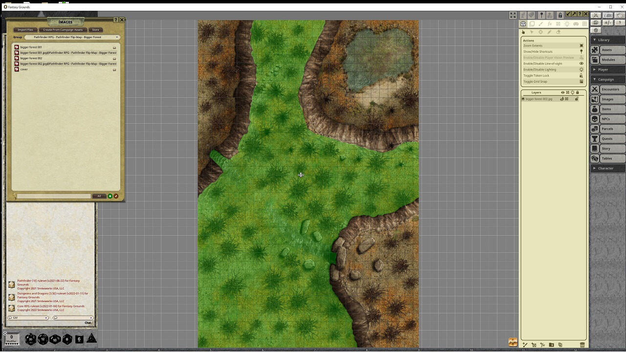 Fantasy Grounds - Pathfinder RPG - Pathfinder Flip-Mat - Bigger Forest Featured Screenshot #1