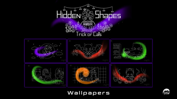 Hidden Shapes Trick or Cats - Wallpapers Hidden Shapes Trick or Cats - Wallpapers