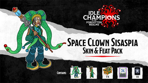 Idle Champions - Space Clown Sisaspia Skin & Feat Pack Idle Champions - Space Clown Sisaspia Skin & Feat Pack
