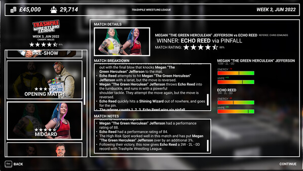 Скриншот из Main Event: Wrestling Manager