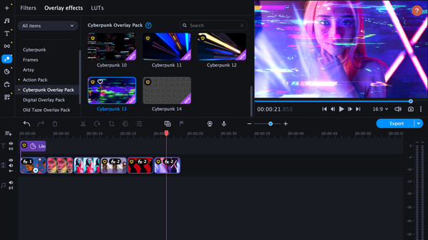 Movavi Video Suite 2023 - Cyberpunk Overlay Pack for steam Movavi Video Suite 2023 - Cyberpunk Overlay Pack for steam