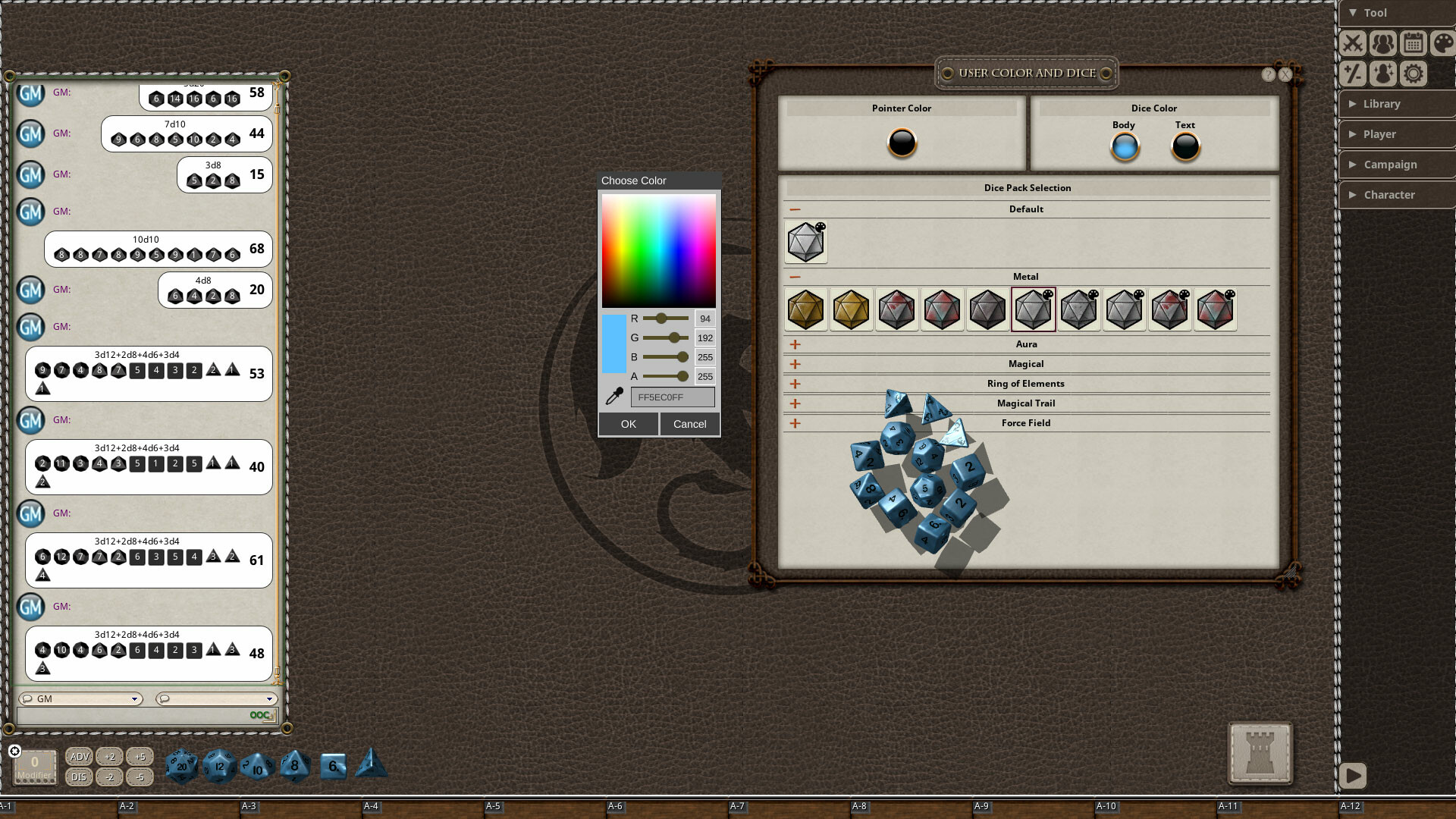 Fantasy Grounds - Metal Dice Pack screenshot screenshot 1