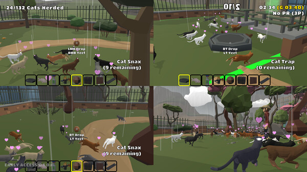 Скриншот из Cat Herders: Couch Coop Cat Corralling!