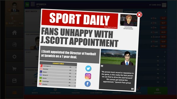 Скриншот из Football Club Management 2023