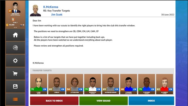 Скриншот из Football Club Management 2023