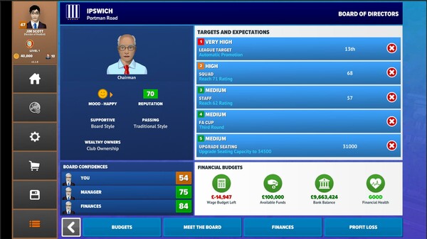 Скриншот из Football Club Management 2023