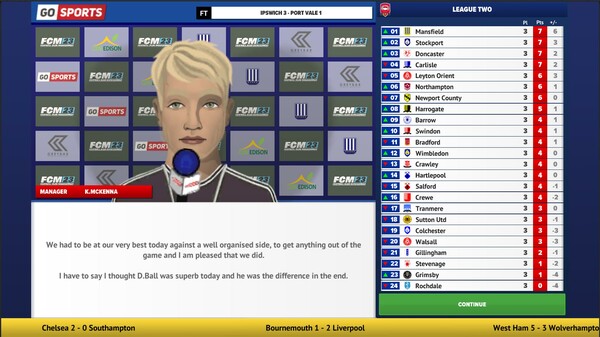 Скриншот из Football Club Management 2023