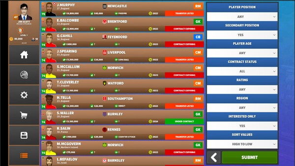 Скриншот из Football Club Management 2023