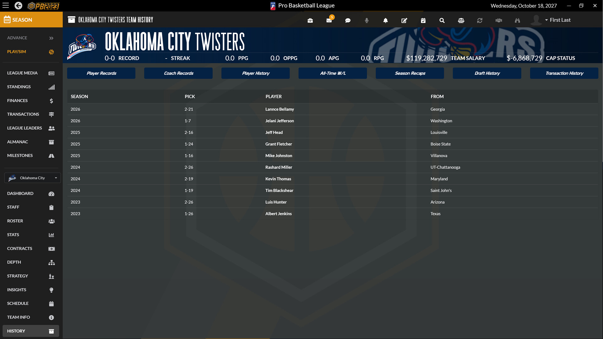 Draft Day Sports: Pro Basketball 2023 #11