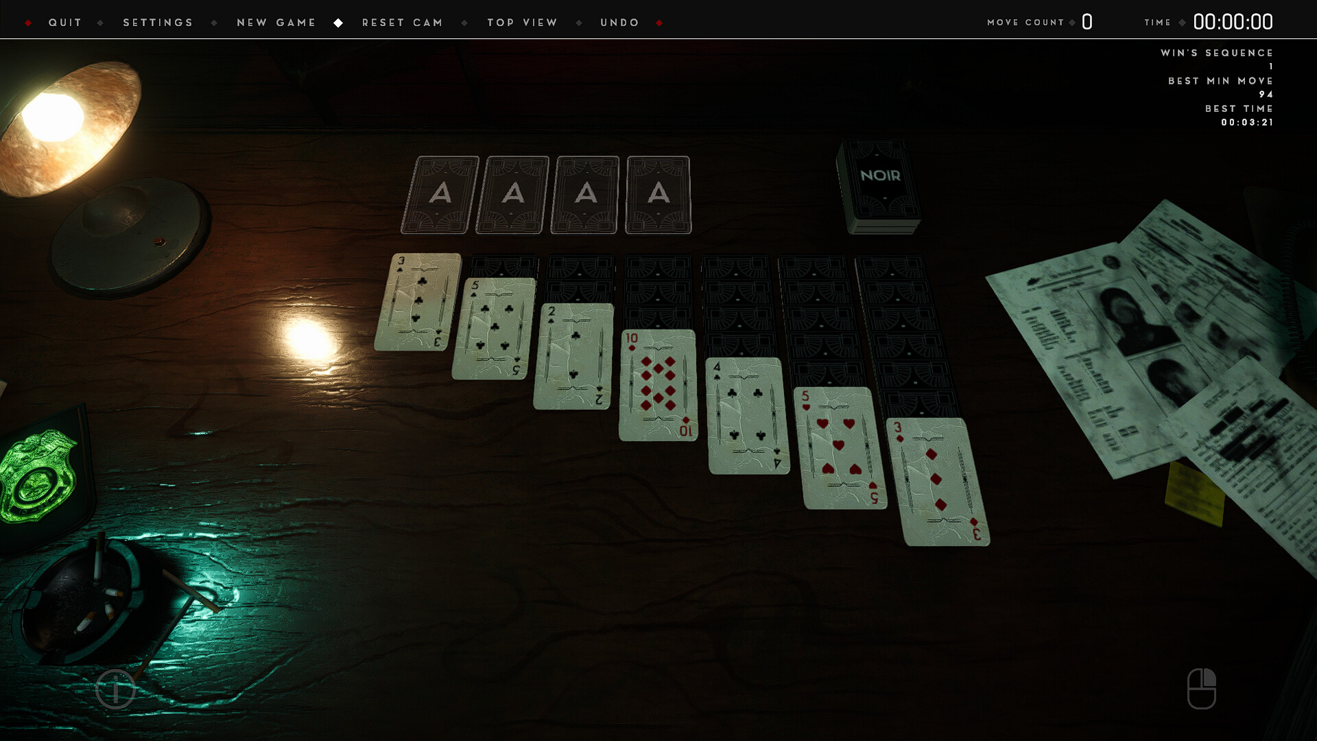 Thematic Solitaire: Noir screenshot 1
