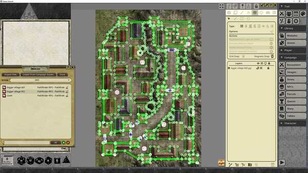 Fantasy Grounds - Pathfinder RPG - Pathfinder Flip-Mat - Bigger Village